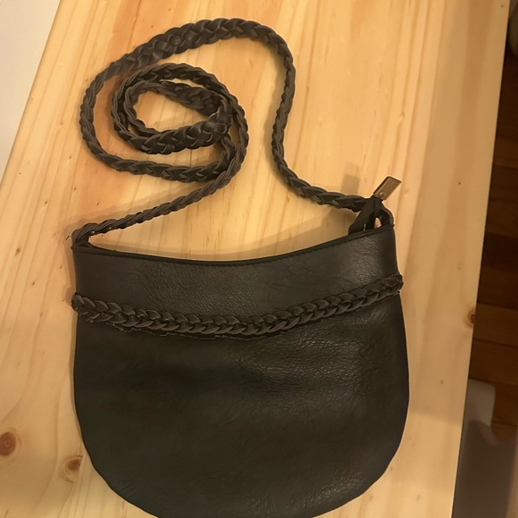 Mellow World Black Braided Details Hand Bag Purse - Picture 3 of 6